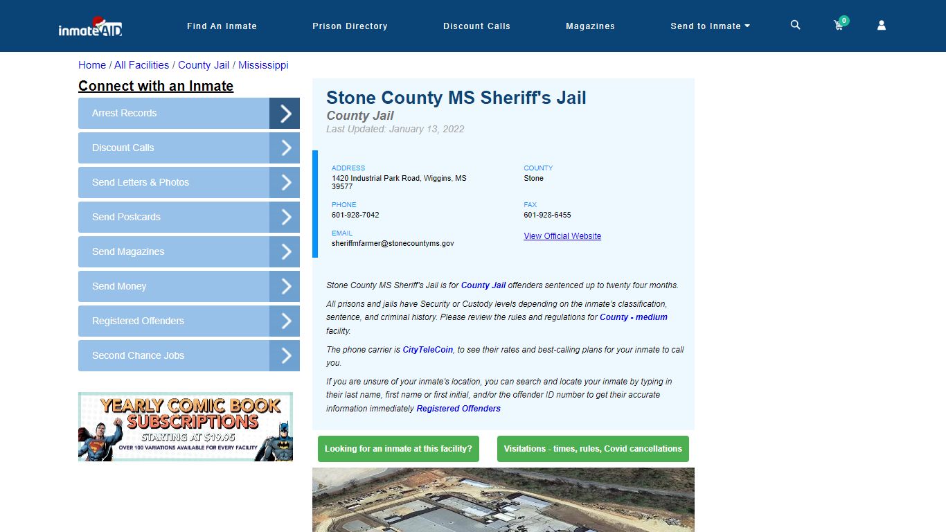 Stone County MS Sheriff's Jail - Inmate Locator - Wiggins, MS